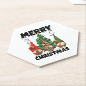 Frohe Weihnachtsbaum Gnomes Xmas Lichter Erwachsen Untersetzer (angewinkelt)