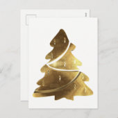 Frohe Weihnachtsbaum Gold Look Elegante Karte (Vorne/Hinten)