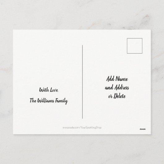 Frohe Weihnachtsbaum Gold Look Elegante Karte (Rückseite)