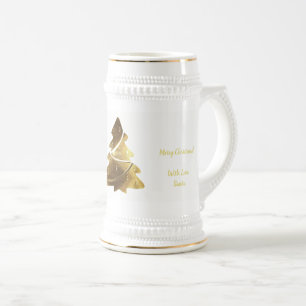 Frohe Weihnachtsbaum Gold Look Eleganter Bierstein Bierglas