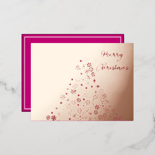 Frohe Weihnachtsbaum Goldfolie Einladung Postkarte