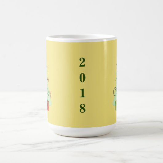 Frohe Weihnachtsbaum Grafik-Design-Tasse Kaffeetasse (Mittel)