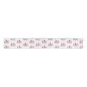 Frohe Weihnachtsbaum Gray Red Ripsband (Vorderseite)