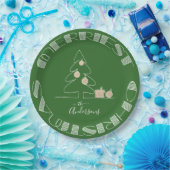 Frohe Weihnachtsbaum Green Pappteller (Party)