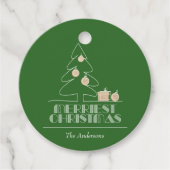Frohe Weihnachtsbaum Grüner Urlaub Geschenkanhänger (Vorderseite)
