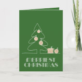 Frohe Weihnachtsbaum Grüner Urlaub Karte (Vorderseite)