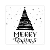Frohe Weihnachtsbaum Gummistempel (Prägung)
