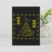 Frohe Weihnachtsbaum H Ho Ho Feiertagskarte (Stehend Vorderseite)