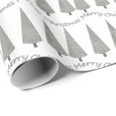 Frohe Weihnachtsbaum Hahnentrittmuster Muster auf  Geschenkpapier (Rolleneckpunkt)