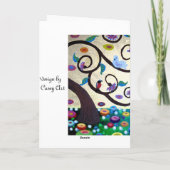 Frohe Weihnachtsbaum im Detail Feiertagskarte (Rückseite)