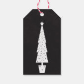 Frohe Weihnachtsbaum Imitate Chalkboard Textur Geschenkanhänger (Vorderseite)