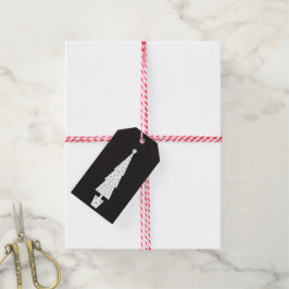Frohe Weihnachtsbaum Imitate Chalkboard Textur Geschenkanhänger