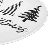 Frohe Weihnachtsbaum individuell anpassbarer Kreis Schneidebrett (Ecke)