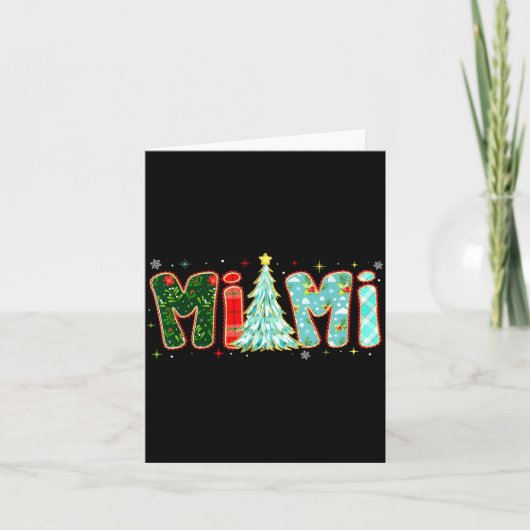 Frohe Weihnachtsbaum Kariert Mimi Ästhetik Mutter Karte (Vorderseite)