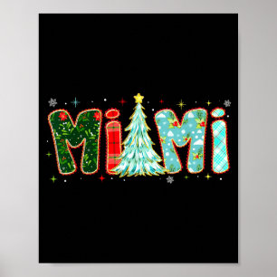 Frohe Weihnachtsbaum Kariert Mimi Ästhetik Mutter Poster