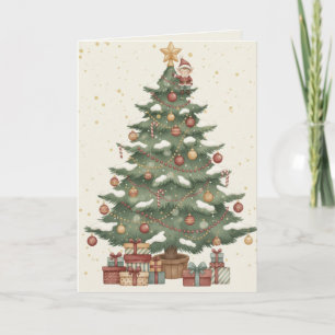 Frohe Weihnachtsbaum Karten Geschenke unter dem Ba