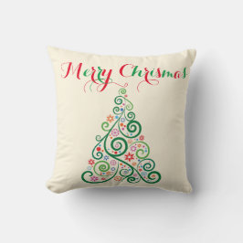 Frohe Weihnachtsbaum-Kissen Kissen