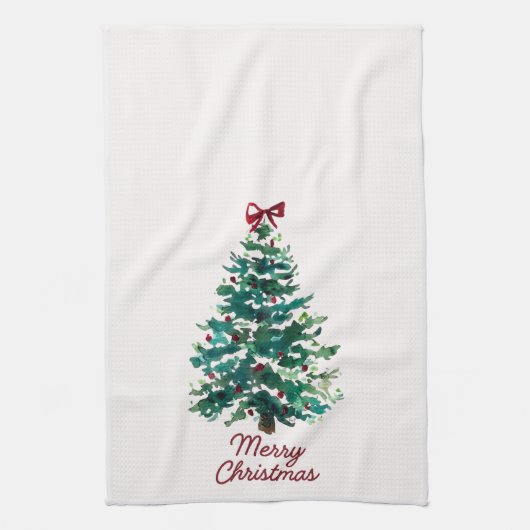 Frohe Weihnachtsbaum Küchenhandtuch Geschirrtuch (Vertikal)