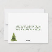 Frohe Weihnachtsbaum Lake Budget FLAT Feiertagskarte (Rückseite)