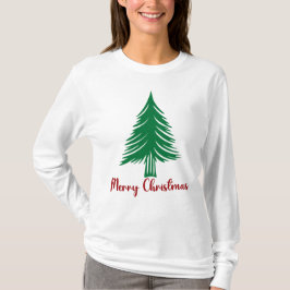 Frohe Weihnachtsbaum lange Ärmel T-Shirt