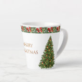 Frohe Weihnachtsbaum Latte Tasse (Rechte Ecke)