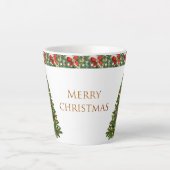 Frohe Weihnachtsbaum Latte Tasse (Vorderseite)