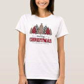Frohe Weihnachtsbaum Leopard & Buffalo Kariert T-Shirt (Vorderseite)