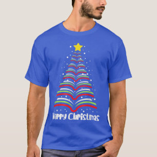 Frohe Weihnachtsbaum Liebe lesen Bücher Bibliothek T-Shirt