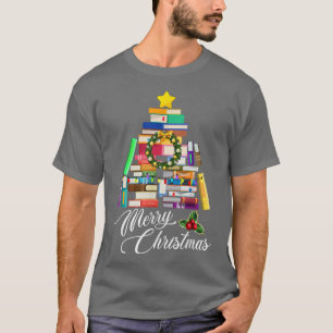 Frohe Weihnachtsbaum-Liebe lesen Bücher Librarian T-Shirt