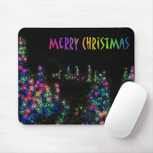 Frohe Weihnachtsbaum Lights Mousepad (Mit Mouse)