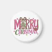 Frohe Weihnachtsbaum Magnet (Vorne)