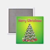 Frohe Weihnachtsbaum Magnet (Vorderseite/Rückseite)