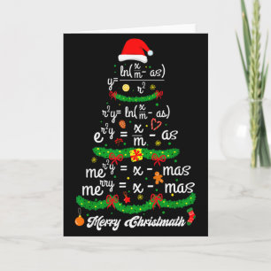 Frohe Weihnachtsbaum-Mathe-Lehrer-Weihnachts-Shirt Karte