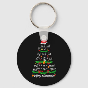 Frohe Weihnachtsbaum-Mathe-Lehrer-Weihnachts-Shirt Schlüsselanhänger