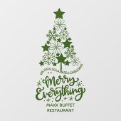 Frohe Weihnachtsbaum Merry alles Custom Fensteraufkleber (Blatt)