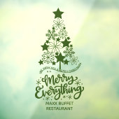 Frohe Weihnachtsbaum Merry alles Custom Fensteraufkleber (Blatt 3)