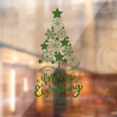 Frohe Weihnachtsbaum Merry alles Custom Fensteraufkleber (Blatt 2)