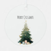 Frohe Weihnachtsbaum Metall-Circle-Ornament Ornament Aus Metall (Vorderseite)