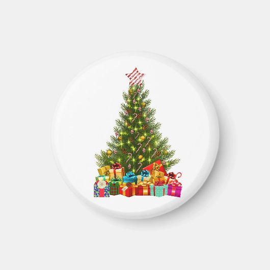 Frohe Weihnachtsbaum mit Star Presents Holiday Magnet (Vorne)