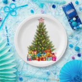 Frohe Weihnachtsbaum mit Star Presents Holiday Pappteller (Party)
