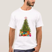Frohe Weihnachtsbaum mit Star Presents Holiday T-Shirt (Vorderseite)