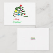 Frohe Weihnachtsbaum Mitteilungskarte (Vorne/Hinten)