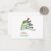 Frohe Weihnachtsbaum Mitteilungskarte (Vorderseite/Rückseite Beispiel)