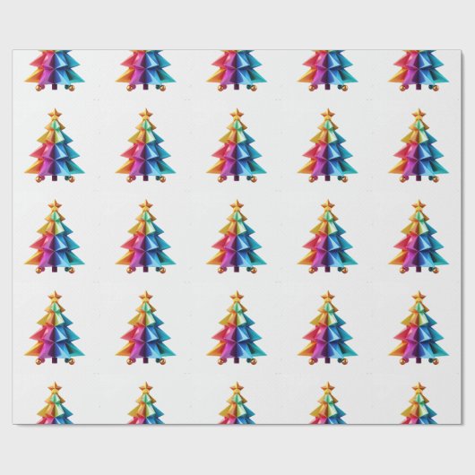 Frohe Weihnachtsbaum , modern Geschenkpapier (Flach)