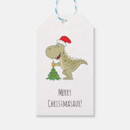 Frohe Weihnachtsbaum Niedliche Dinosaurier-Weihnac Geschenkanhänger