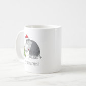 Frohe Weihnachtsbaum Niedliche Mammoth-Weihnachtsm Kaffeetasse (Vorderseite Links)