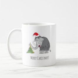 Frohe Weihnachtsbaum Niedliche Mammoth-Weihnachtsm Kaffeetasse