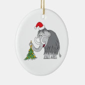 Frohe Weihnachtsbaum Niedliche Mammoth-Weihnachtsm Keramik Ornament (Rechts)