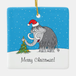 Frohe Weihnachtsbaum Niedliche Mammoth-Weihnachtsm Keramikornament