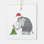 Frohe Weihnachtsbaum Niedliche Mammoth-Weihnachtsm Keramikornament (Links)